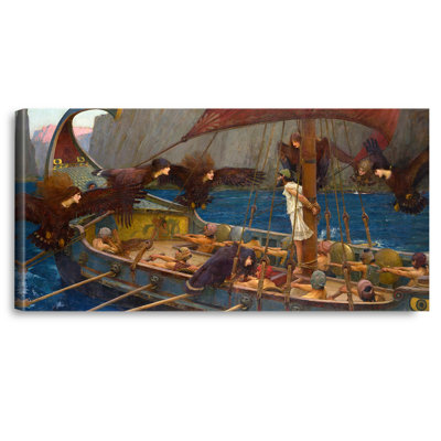 «Ulysses and the Sirens» par John William Waterhouse, reproductions d'art classiques du monde, estampe numérique sur toile, 36 x 18 po