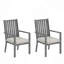 Ensemble de 2 chaises de patio en aluminium toutes saisons de 23 po avec coussins et structure épais-666189484