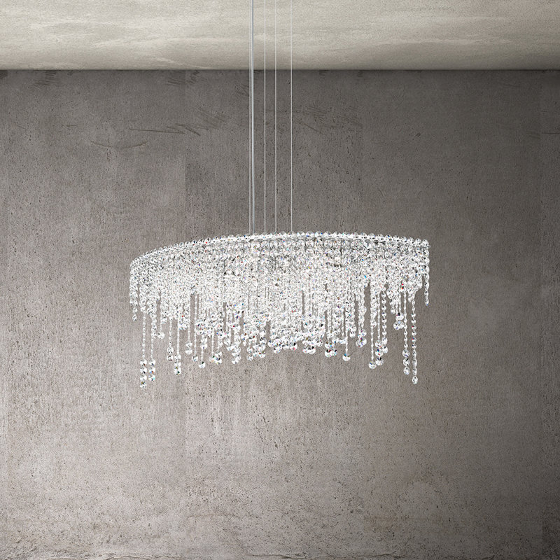 Chantant 8 - Light Chandelier, Heritage Handcut