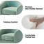 Fauteuil demi-tonneau en velours Holden-2048154362
