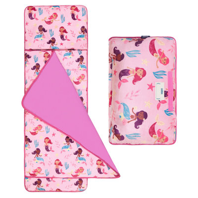 Wildkin Kids Velour Nap Mat – Soft, Cozy, Convenient for Daycare & Preschool – Groovy Mermaids