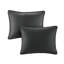 Ensemble de literie confortable en microfibre noire, style maison de campagne pour toutes les saisons