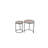 Nesting Tables | Brown Marble Top Nesting Coffee Table with Metal Frame-777122246-784444124