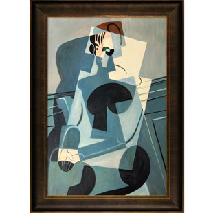 La Pastiche Portrait of Josette Gris with Veine D'Or Bronze Scoop Frame