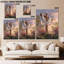  Grand art mural de Pâques - toile de printemps, décoration murale, œuvre d'art religieuse chrétienne pour la maison, peinture tendue avec cadre en pin, 28 po x 40 po-2064845247