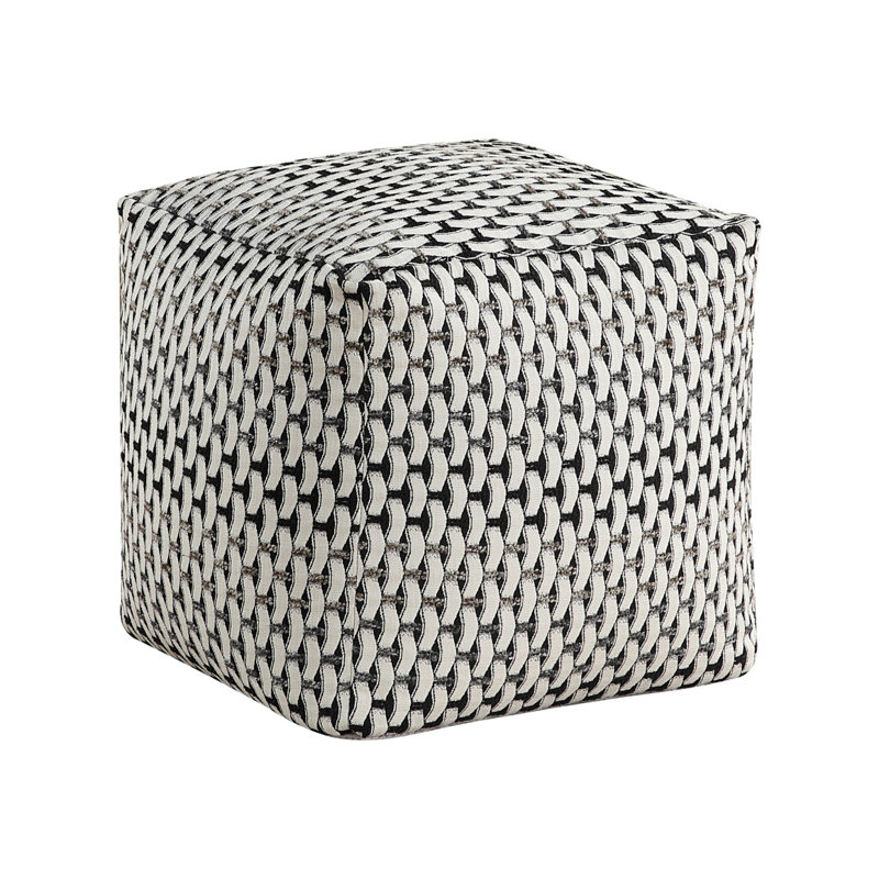 Pouf carré en tissu d'ameublement en tissu jacquard moderne, repose-pieds, repose-pieds antidérapant, fauteuil à billes, repose-pieds 1pc