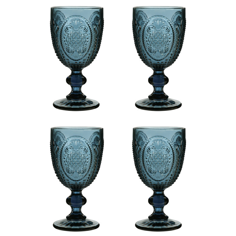 Utica 1ml Glass Goblet Set, Blue