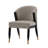 Ola Modern Chenille Upholstered Elm Wood Dining Side Chair in Stone-91028785
