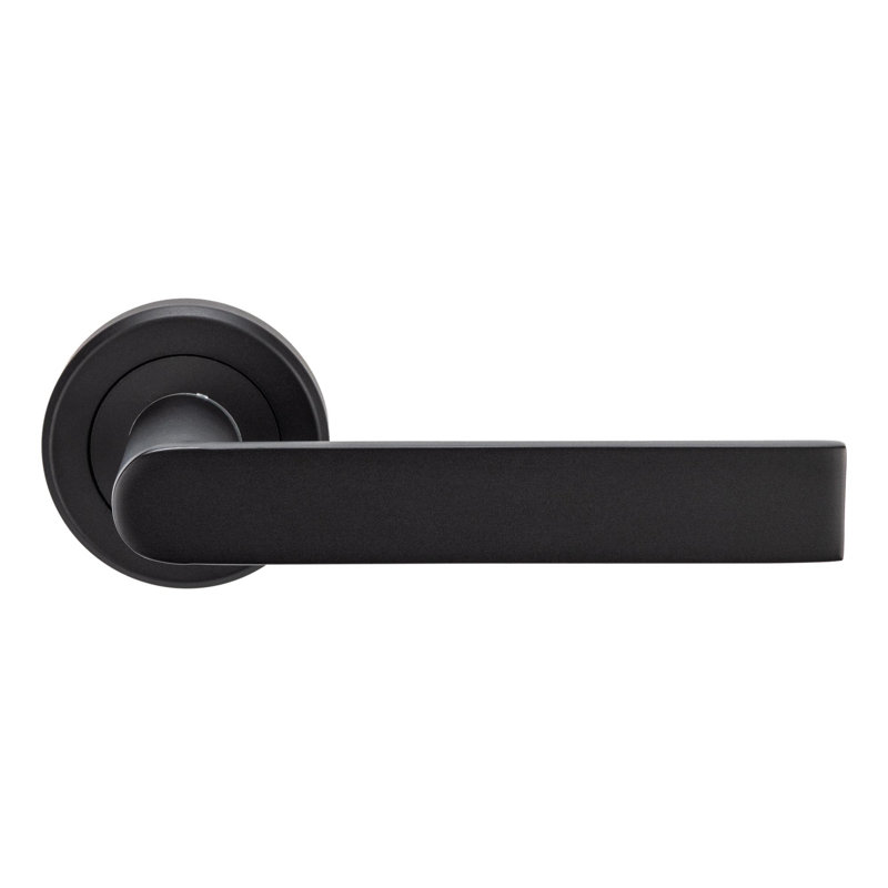 Serozzetta Latch Door Handle, Matt Black
