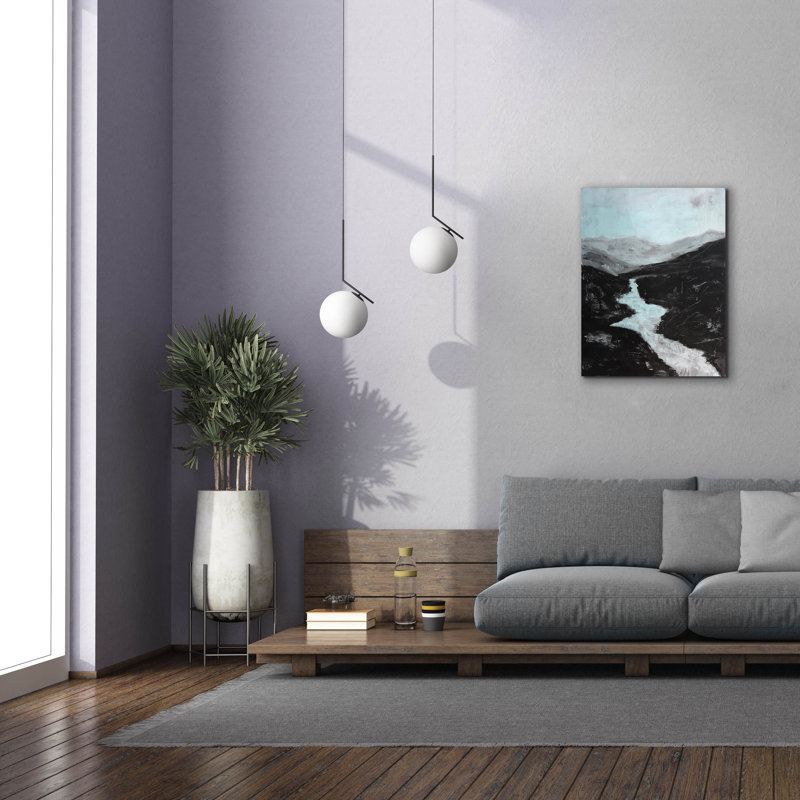 «Mountain River Harmony» par Svetlana Aleynikova, art mural sur toile, H 34 po x l 26 po