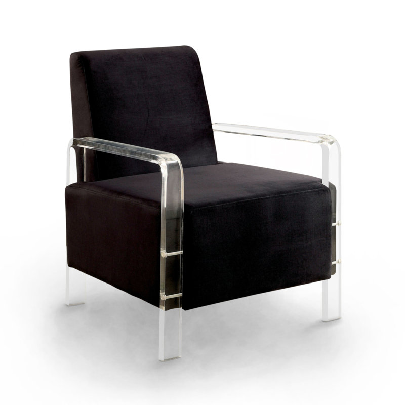 Dagostino Upholstered Armchair, Black