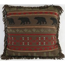 Western Rustic Bear Throw Pillows Cover Set of 2 Wild Animal Bear Deer  Moose Pillow case 18x18 inch Lodge Wildlife Cotton Linen Outdoor Cabin Decorative  Cushion Pillow Cover for Patio Couch Bedroom 