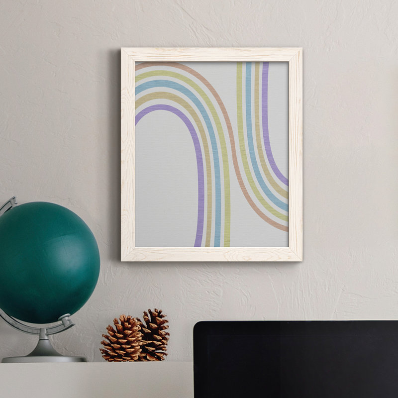 Tubular Abstract III - Peinture sur toile encadrée, H 44 po x l 31 po x P 1 po, Blanc
