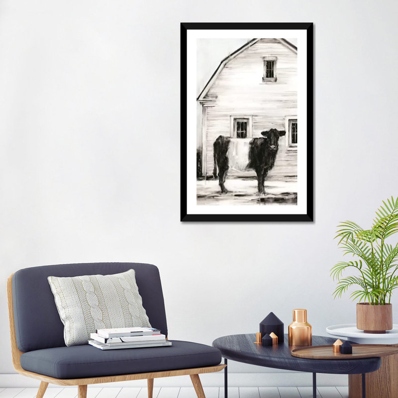 Ceinture Galloway I par Ethan Harper - reproduction d'art, H 32 po x l 24 po x P 1 po, Blanc, Papier encadré noir