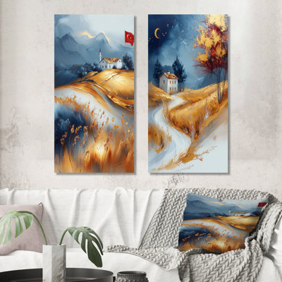 Anatolian Landscape In Turkey I - Turkey Wall Art 2 Pieces Set