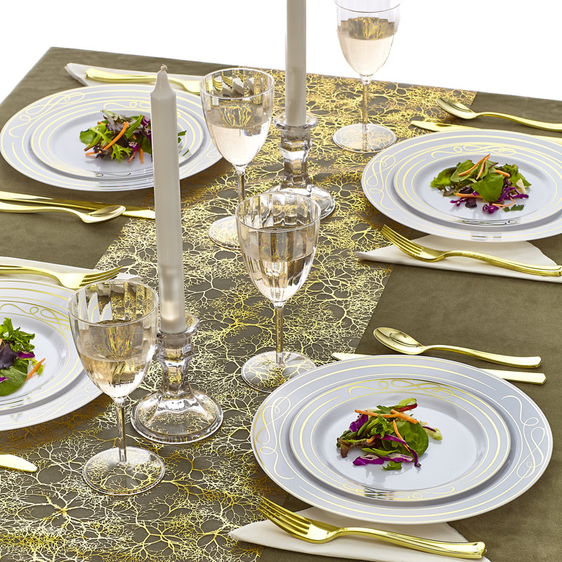 Chemin de table Bouck Branches, Or, 12