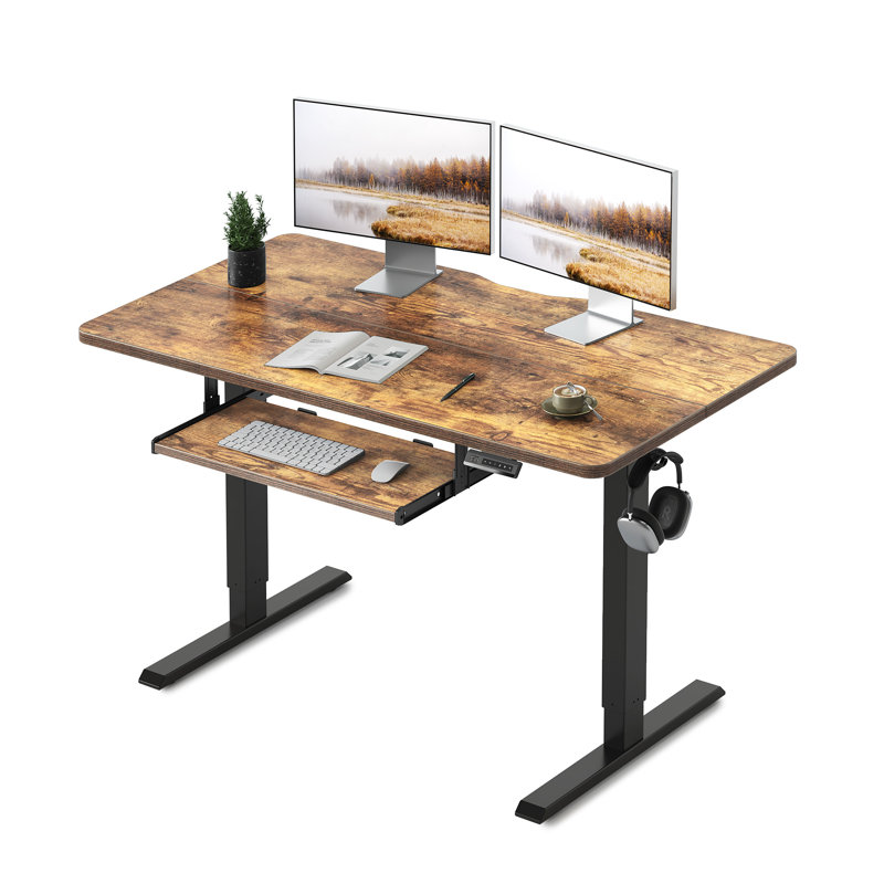Iya Adjustable Metal Base Standing Desk, 46'' H x 48'' W x 24'' D
