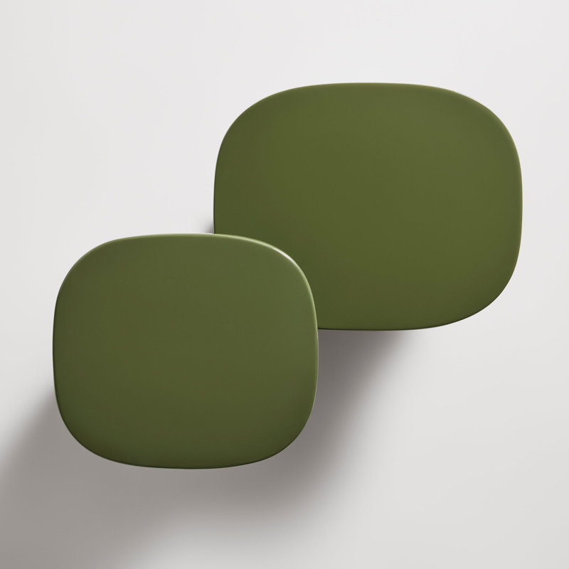 Small Talk Outdoor Side Table, 17" H x 16" W x 14" D, Olive