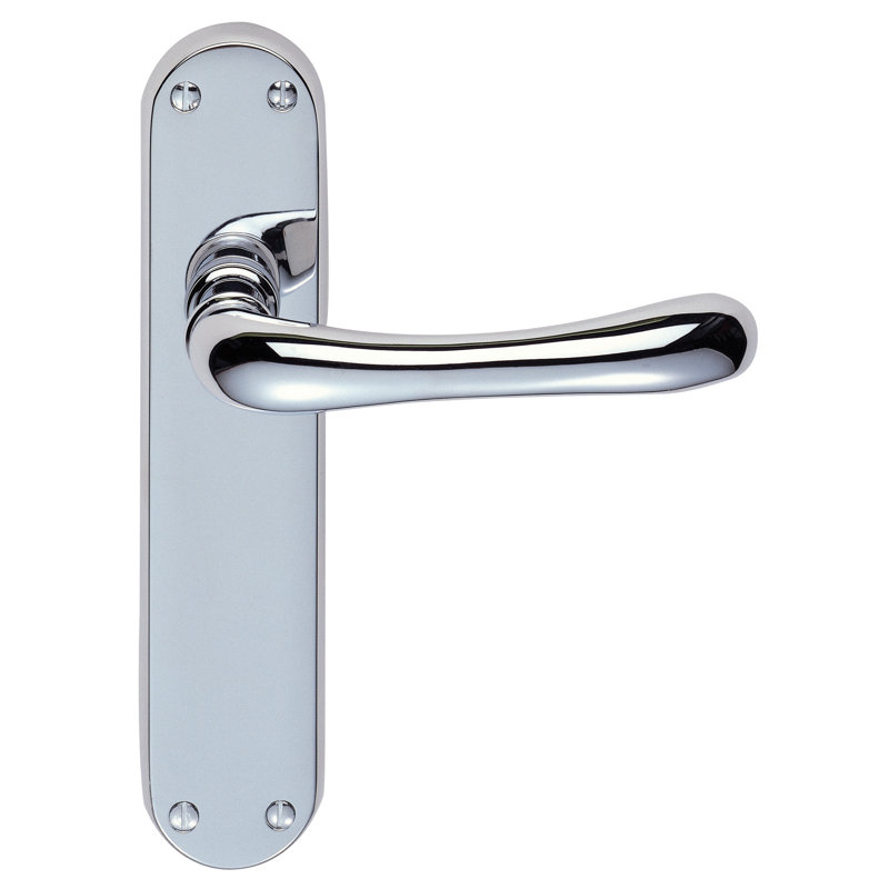 Ibra Latch Door Handle, Polished Chrome