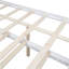 Lit plateforme double avec tête de lit à DEL avec rangement, lit gigogne simple et 3 tiroirs, blanc