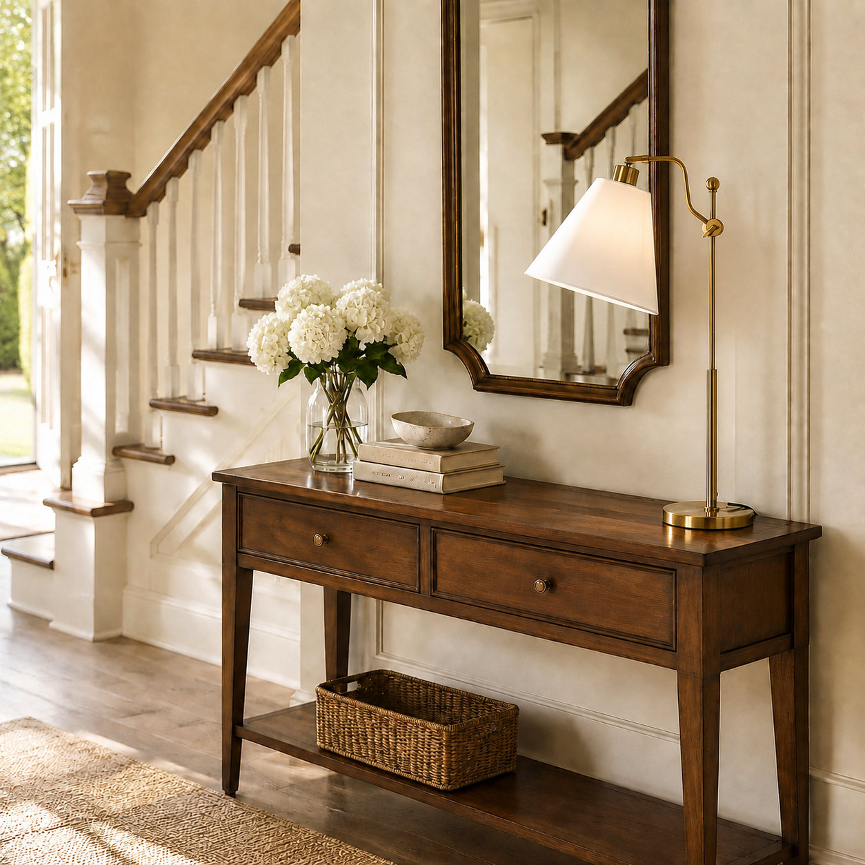 Adjustable Table Lamp, Brass