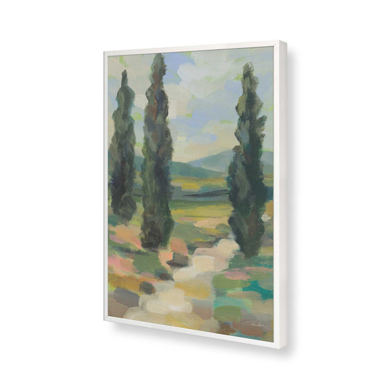 «Path in Tuscany» par Silvia Vassileva, reproduction d'art, H 16 po x l 12 po, Blanc