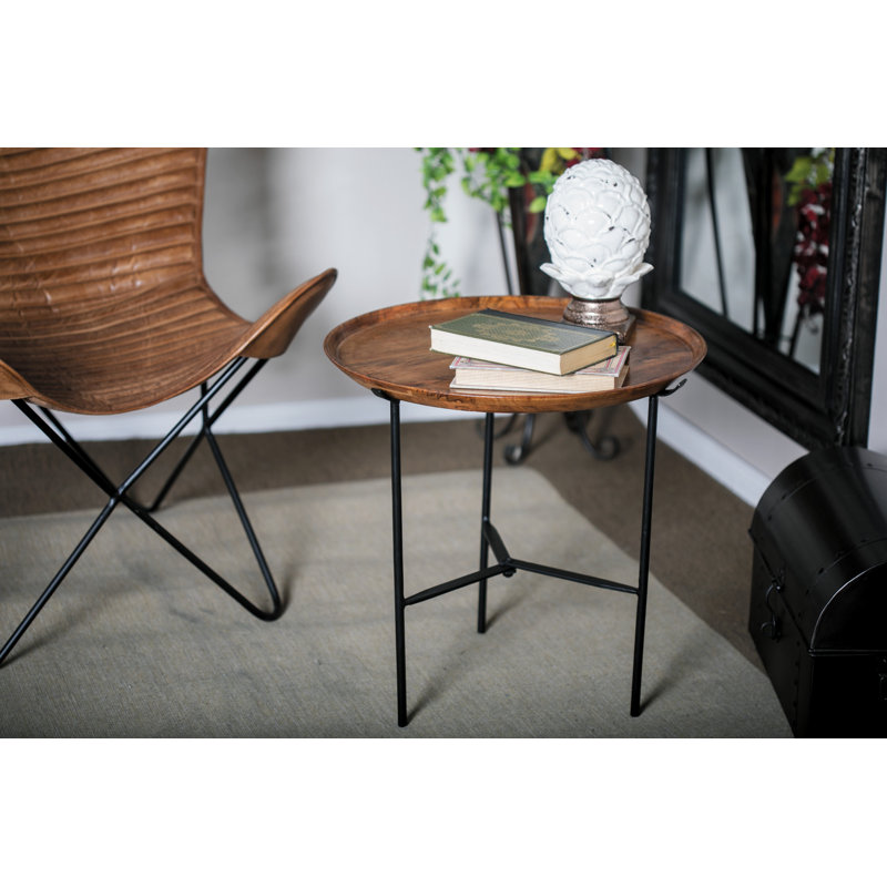 Table ronde rustique pour plantes