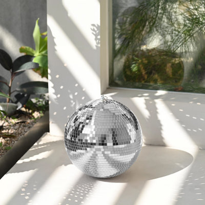 Croxton 12" Large Hanging Disco Mirror Glass Ball for DJ Dance Club Lighting Event Wedding Party Décor