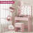 Vanity Desk with Mirror and Lights, Makeup Vanity with Power Outlet-1227050841