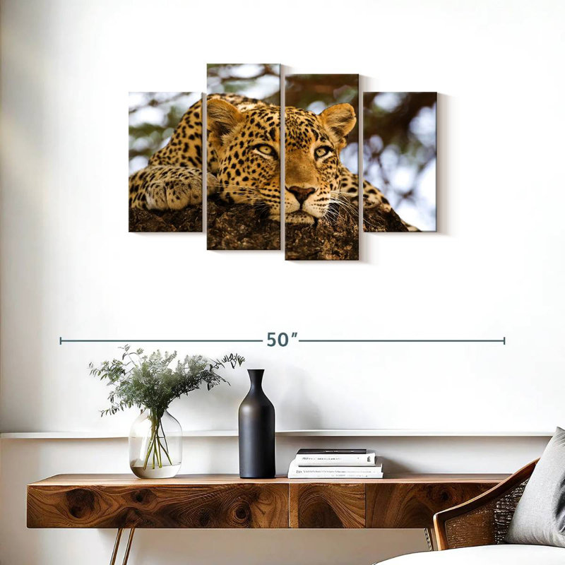 Brampt Leopard Looking For Prey, 22'' H x 36'' W