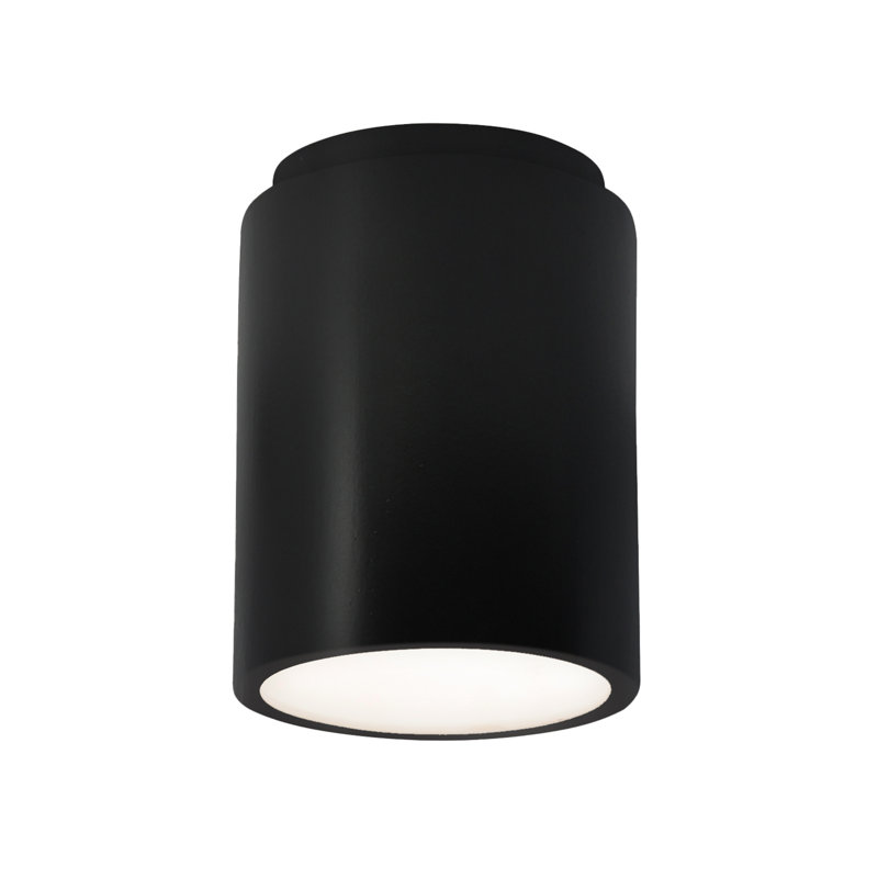 Plafonnier encastré 1 lumière 6,5 po Sumatra, Noir mat carbone, Incandescent (Not Included)