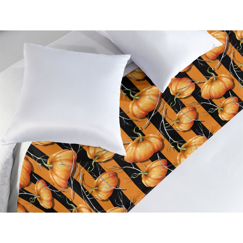 Foulard de lit citrouille Ambesonne, Très grand lit