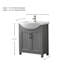Meuble-lavabo simple 30 po avec plateau en céramique Boesch-2019002755