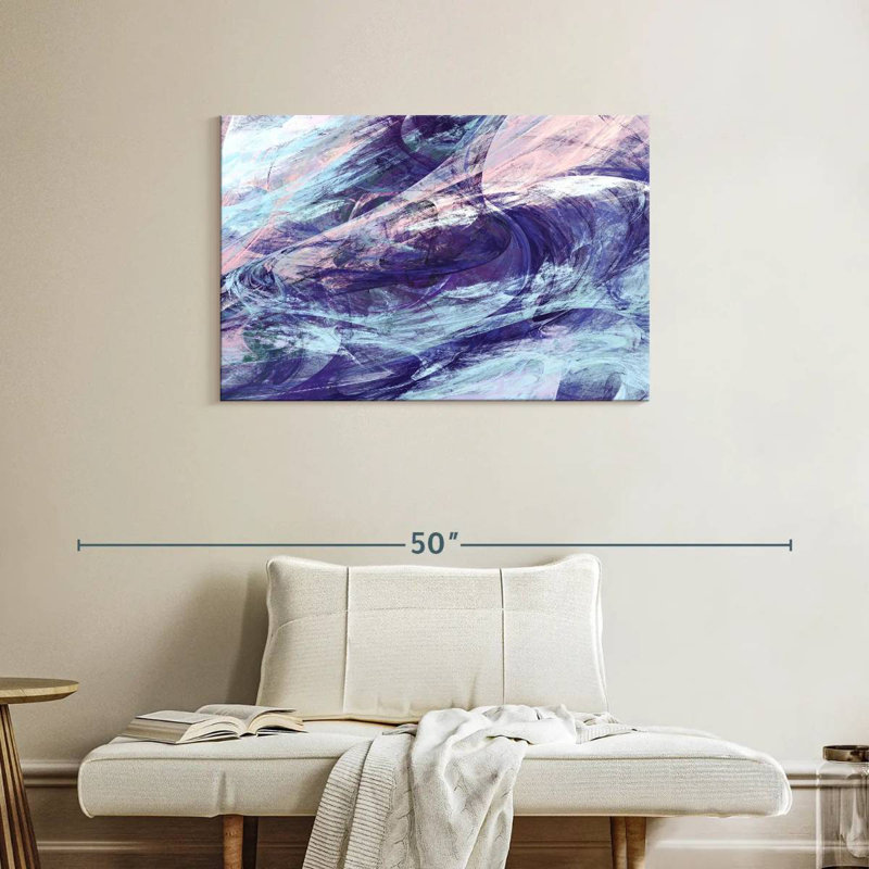 Bleus Avery - abstrait, H 24 po x l 36 po