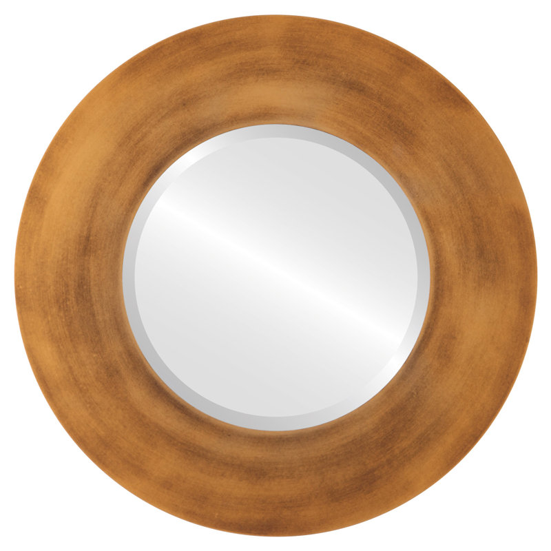 Rubinstein Wood Flat Wall Mirror, 21" x 21"