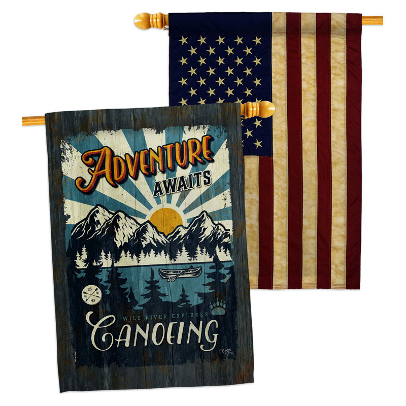 Drapeau de maison en polyester 40 x 28 po à 2 côtés