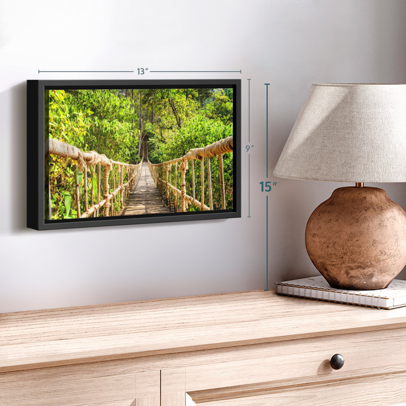 Impression sur toile «Jungle Adventure Rope Bridge», H 9 po x l 13 po