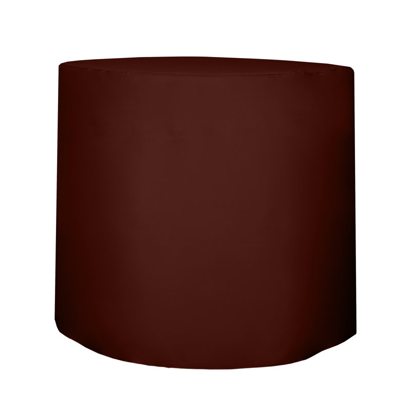 Javin Solid Color Round Tablecloth, Terracotta, 3