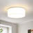3-Light 12.59” Creamy White Linen Color Flush Mount Light