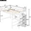 Lit mezzanine double blanc avec rangement intégré et escalier - Structure en bois de pin robuste pour escalier de chambre à coucher-1255935161