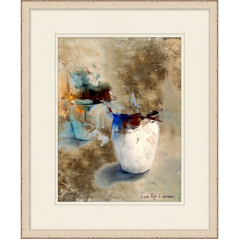 Aquarelle, vaisselle 3 - Peinture sur papier encadrée
