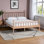 Santori Queen Platform Bed - Spindle Bed Frame with Bamboo-Style Turned Posts