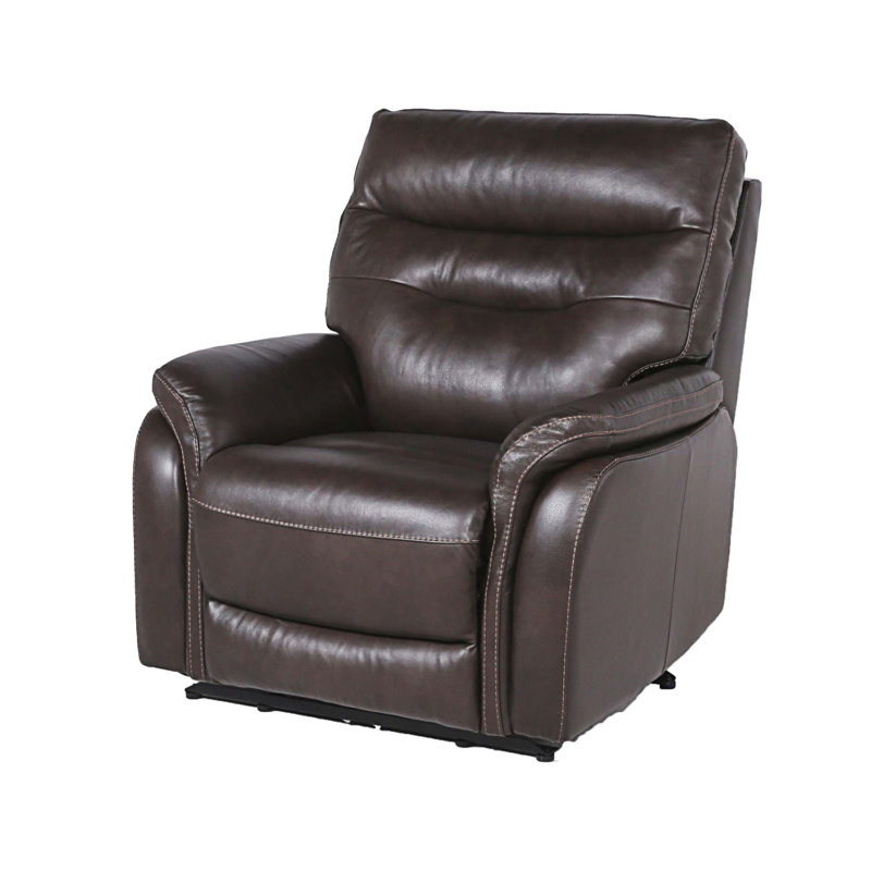 Fauteuil inclinable électrique Doanh, Cuir café