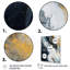 Or et bleu, peinture abstraite sur marbre III - décoration murale en marbre-555059507-555059512