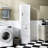 Freestanding Laundry Hamper Cabinet, Detachable Fabric Bag For Dirty Clothes Towels, Durable Easy-clean Wooden Furniture For Bathroom Laundry Area Organization