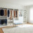 White Freestanding Walk in Wood Closet System