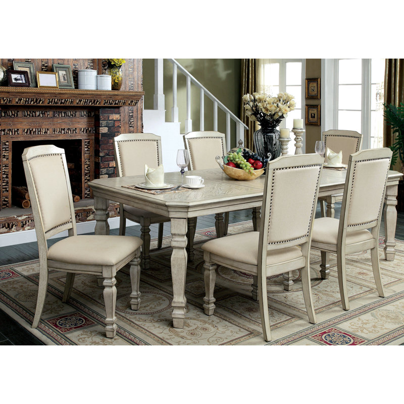 Fanchan 7 - Piece Extendable Dining Set, 7 Pieces: Table, 6 Chairs