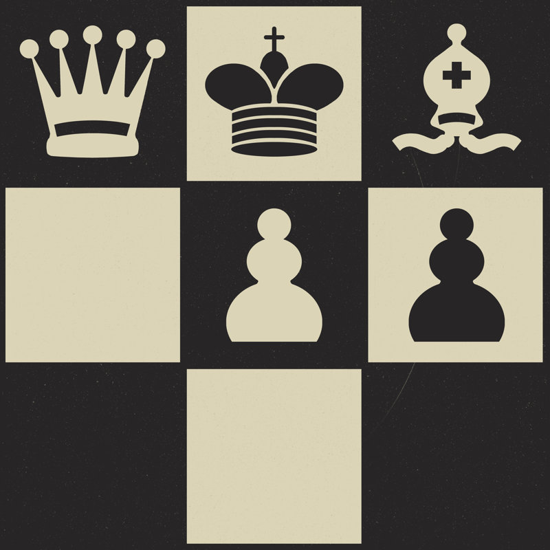«Chess casse-tête I» par Jacob Green - impression sur toile tendue, H 20 po x l 20 po