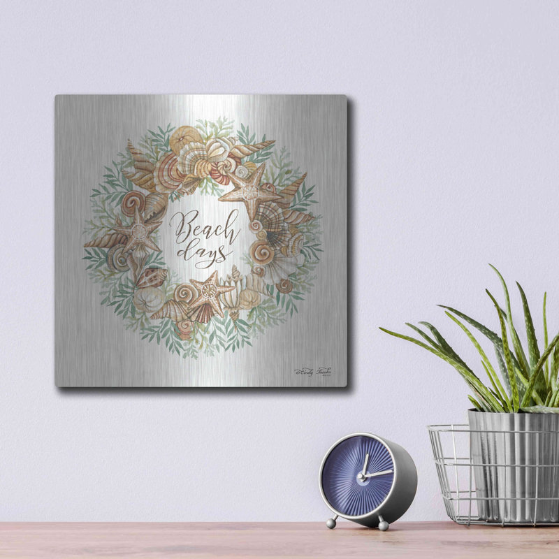 «Beach Days Shell Wreath» par Cindy Jacobs, H 12 po x l 12 po