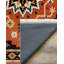 Tapis marocain beige / brun en coton et polyester à imprimé numérique Madeline Collection-137217168